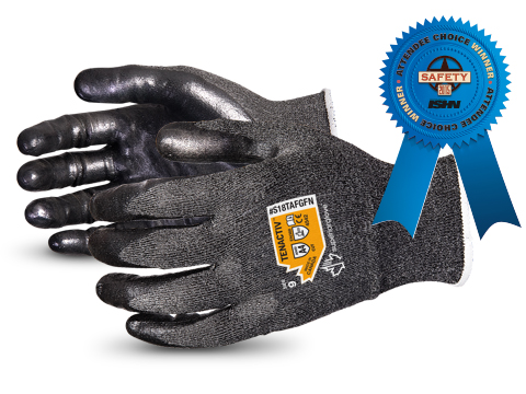 #S18TAFGFN AWARD WINNER. Superior Glove® TenActiv™ Composite Cut-Resistant Foam Nitrile Coated Work Gloves